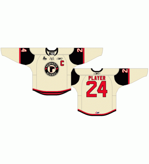 Custom QMJHL Quebec Remparts 2009 13 Hockey Jersey Home Beige